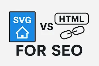مقارنة SVG و HTML Links لتحسين محركات البحث.