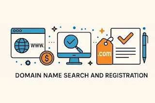 البحث عن اسم النطاق domain وتسجيله