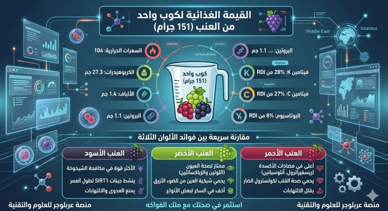 فوائد اكل العنب الصحية