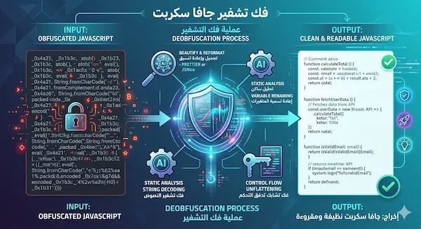 فك تشفير جافا سكربت JavaScript Deobfuscation