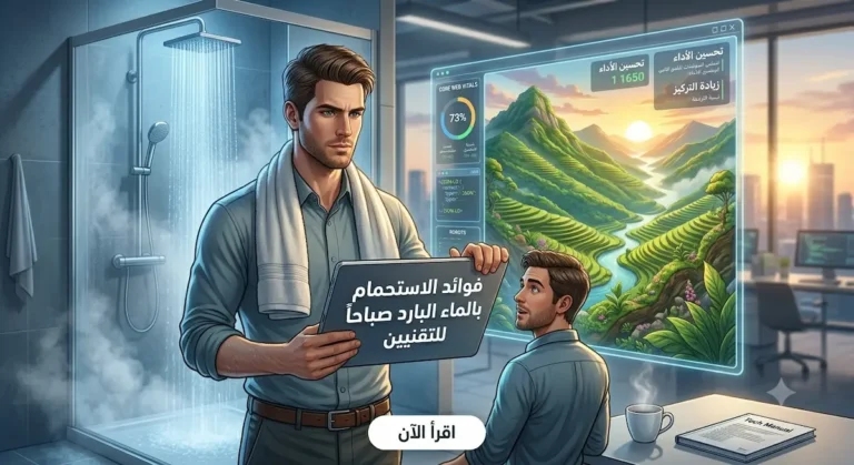 فوائد الاستحمام بالماء البارد صباحاً للدورة الدموية والنشاط خاصة للتقنيين