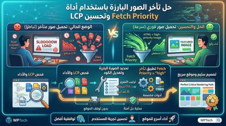 حل تأخر الصور البارزة باستخدام أداة Fetch Priority وتحسين LCP