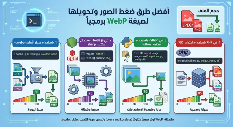 أفضل طرق ضغط الصور وتحويلها لصيغة WebP برمجياً