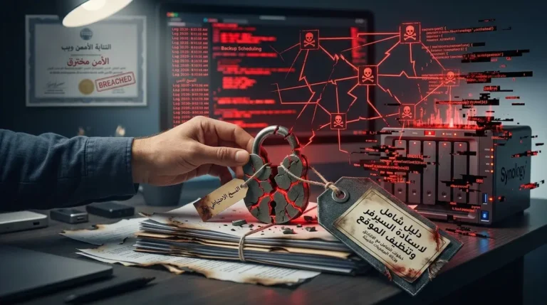 قفل مكسور ودليل لاستعادة السيرفر وتنظيف الموقع بعد تعرضه لاختراق أمني