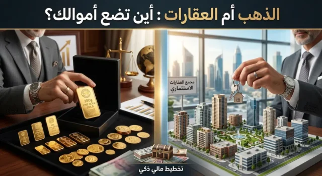 الذهب أم العقارات : أين تضع أموالك؟ 6 الذهب أم العقارات: أين تضع أموالك؟ مقارنة بين الاستثمار في الذهب والعقارات