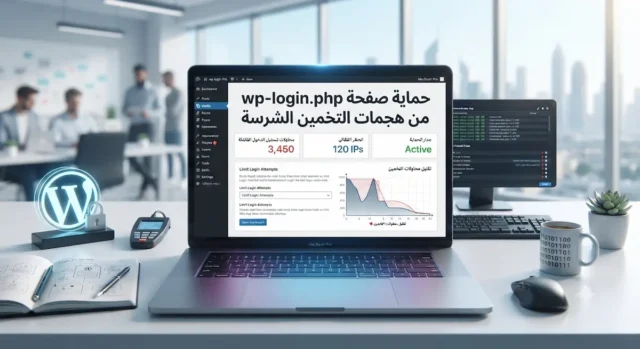 حماية صفحة wp-login.php من هجمات التخمين الشرسة 7 واجهة ووردبريس تعرض إحصائيات حماية صفحة wp-login.php من هجمات التخمين الشرسة
